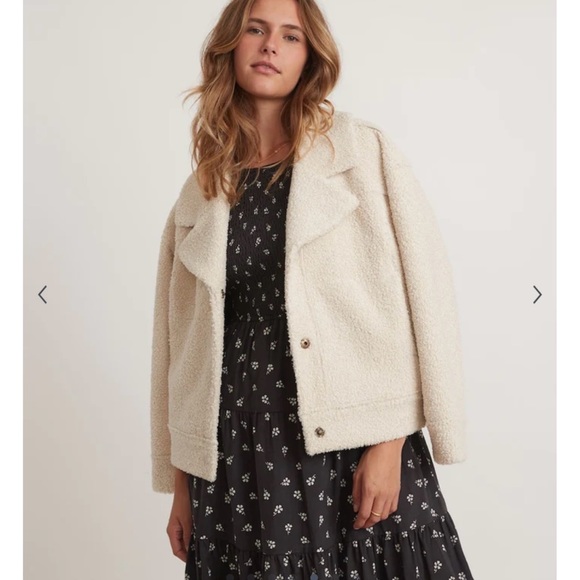 Marine Layer Quebec Sherpa Jacket in Antique White Sherpa - Picture 11 of 13